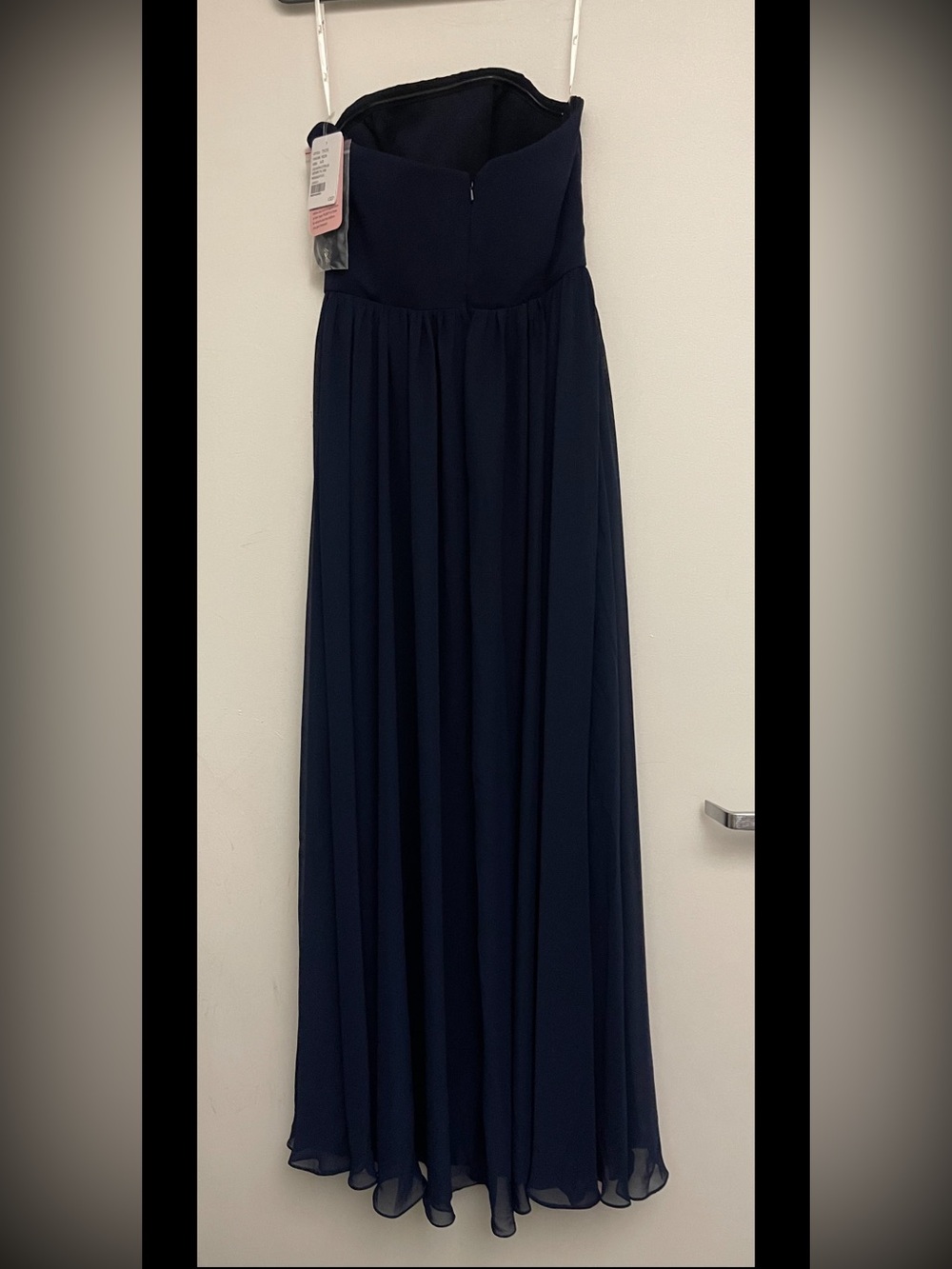 Dessy Strapless Navy Evening Gown-NWT - Picture 10 of 13